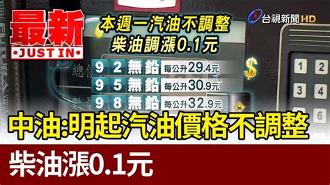 汽油有沒有漲價|中油：明起汽油價格不調整、柴油漲0.1元 